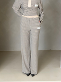 Stripe Wide-Leg Trousers