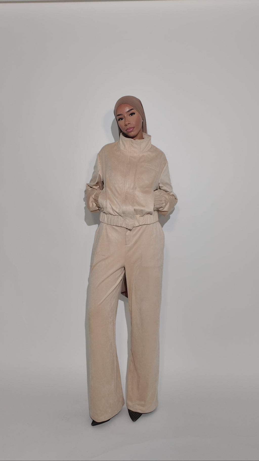 Suede Tailored Trousers