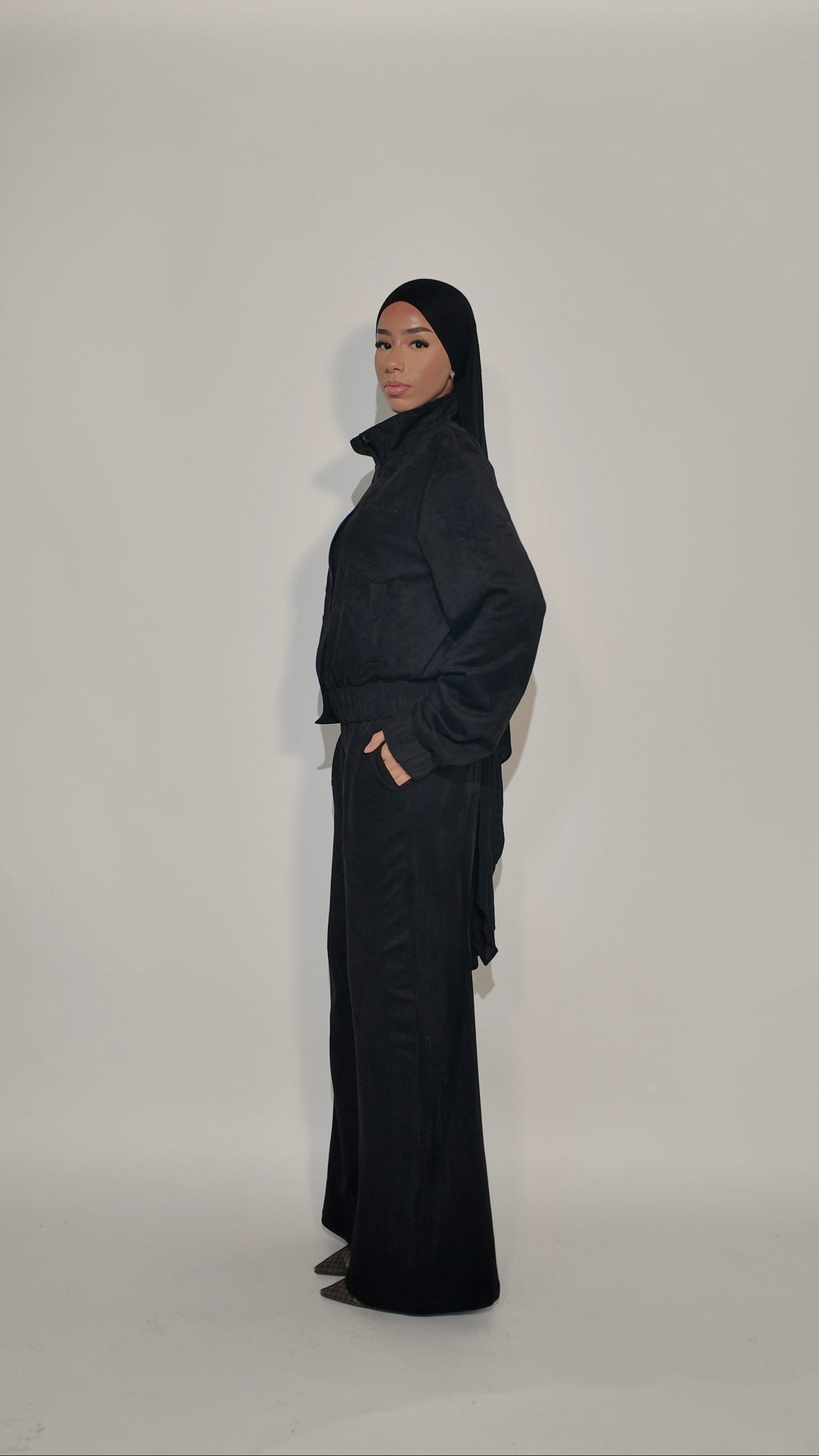 Suede Tailored Trousers