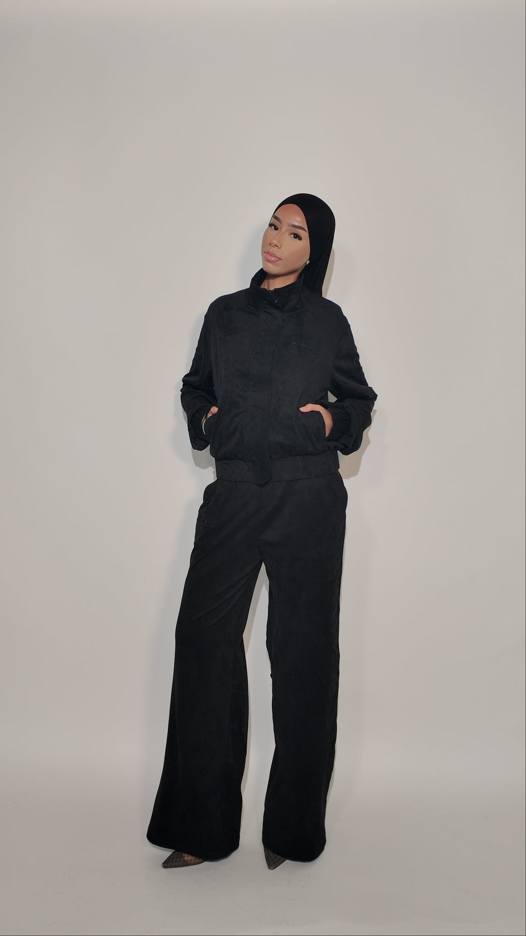 Suede Tailored Trousers