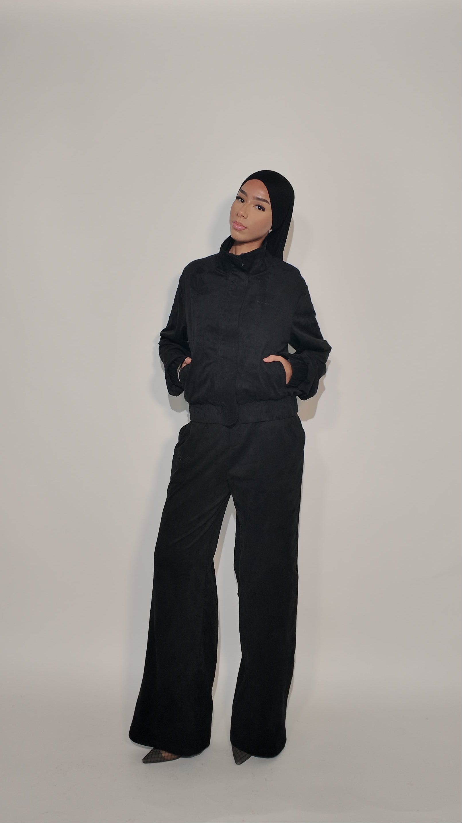 Suede Tailored Trousers