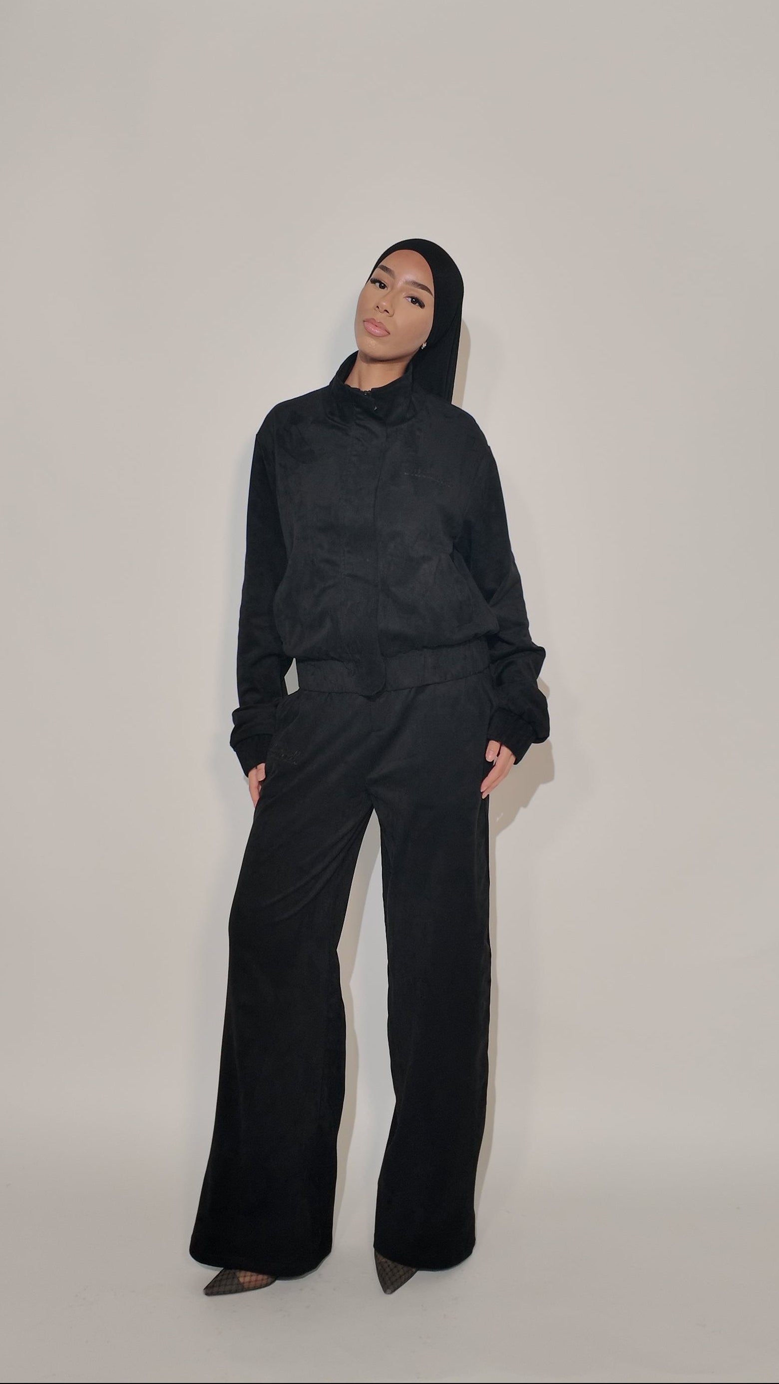 Suede Tailored Trousers